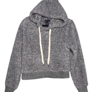 Large Gray Plush Hoodie